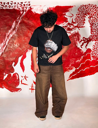 Brown DragonVsTiger Denim